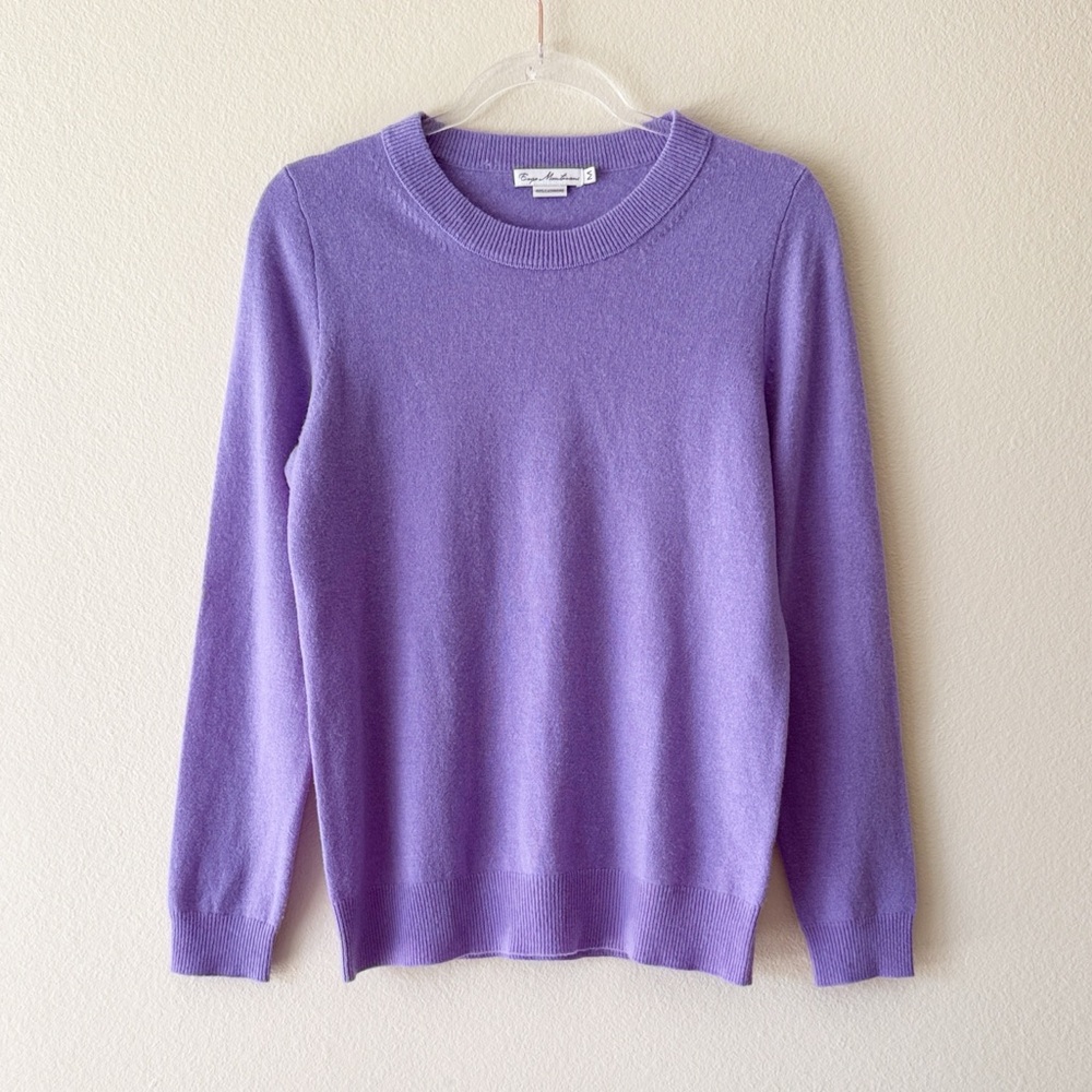 Enzo Mantovani 100% Cashmere Crewneck Sweater Medium Lavender Purple